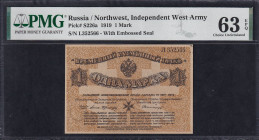 Russia, 1 Mark, 1919, Choice UNC 63 EPQ