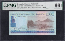 Rwanda, 1000 Francs, 1998, Gem UNC 66 EPQ