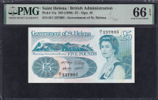 Saint Helena, 5 pounds, 1998, Gem UNC 66 EPQ