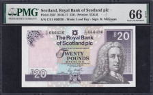 Scotland, 20 pounds, 2016, Gem UNC 66 EPQ