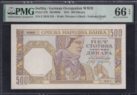 Serbia, 500 Dinara, 1941, Gem UNC 66 EPQ