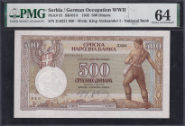 Serbia, 500 Dinara, 1942, Choice UNC 64
