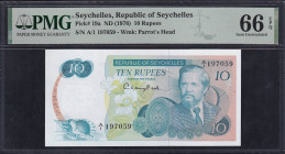 Seychelles, 10 Rupees, 1976, Gem UNC 66 EPQ