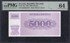 Slovenia, 5000 Tolarjev, 1992, Choice UNC 64