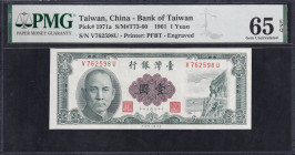 Taiwan, 1 Yuan, 1961, Gem UNC 65 EPQ