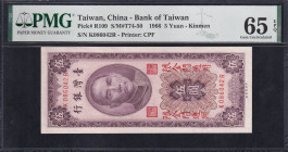 Taiwan, 5 Yuan, 1966, Gem UNC 65 EPQ
