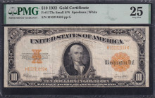 USA, 10 Dollars, 1922, Very Fine 25