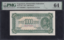 Yugoslavia, 1000 Dinara, 1944, Choice UNC 64