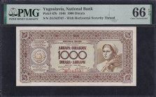Yugoslavia, 1000 Dinara, 1946, Gem UNC 66 EPQ