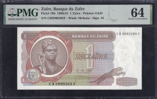 Zaïre, 1 Zaïre, 1980, Choice UNC 64