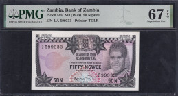 Zambia, 50 Ngwee, 1973, Superb Gem UNC 67 EPQ