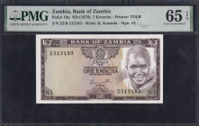 Zambia, 1 Kwacha, 1976, Gem UNC 65 EPQ