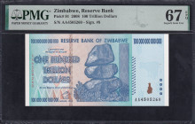 Zimbabwe, 100 Trillion Dollars, 2008, Superb Gem UNC 67 EPQ