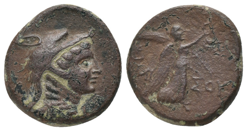 PONTOS. Amisos. Time of Mithradates VI Eupator, (circa 85-65 BC). AE. Obv: Drape...