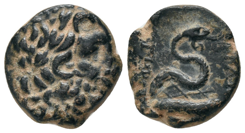 MYSIA. Pergamon. (Circa 133-27 BC). AE.
Obv : Laureate head of Asklepios to rig...