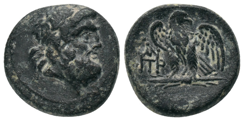 KINGS OF GALATIA. Deiotaros, (62-40 BC). AE Obv: Laureate head of Zeus to right....