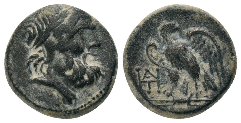 KINGS OF GALATIA. Deiotaros, (62-40 BC). AE Obv: Laureate head of Zeus to right....