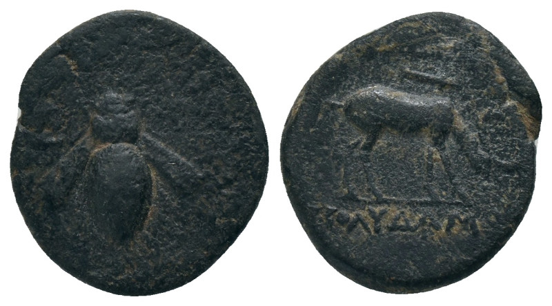 IONIA, Ephesos. (Circa 190-150 BC). AE. Pausanias, magistrate. Obv: Bee within w...