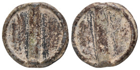 BYZANTINE LEAD SEAL. (Circa 7th-11th Century).Pb. Condition: Good very fine
Weight: 5.11 g
Diameter: 20.73 m