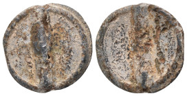 BYZANTINE LEAD SEAL. (Circa 7th-11th Century).Pb. Condition: Good very fine
Weight: 5.98 g
Diameter: 20.70 m