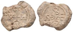 BYZANTINE LEAD SEAL. (Circa 7th-11th Century).Pb. Condition: Good very fine
Weight: 11.13 g
Diameter: 25.25 m