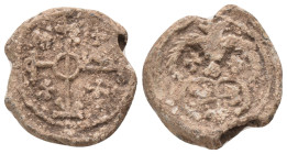 BYZANTINE LEAD SEAL. (Circa 7th-11th Century).Pb. Condition: Good very fine
Weight: 7.03 g
Diameter: 20.24 m