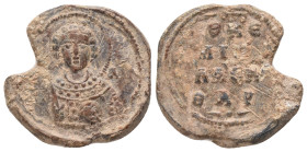 BYZANTINE LEAD SEAL. (Circa 7th-11th Century).Pb. Condition: Good very fine
Weight: 8.51 g
Diameter: 23.12 m