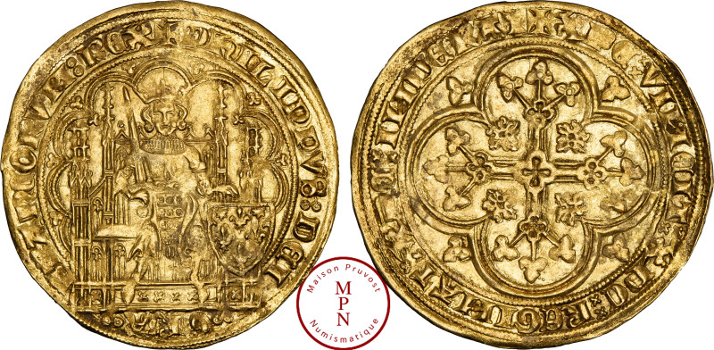 France, Philippe VI (1328-1350), Écu d'or à la chaise, Av. + PHILIPPVS: DEI - °°...