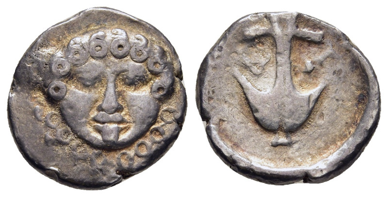 THRACE. Apollonia Pontika. Tetrobol (425-375 BC).

Obv: Facing gorgoneion.
Rev: ...