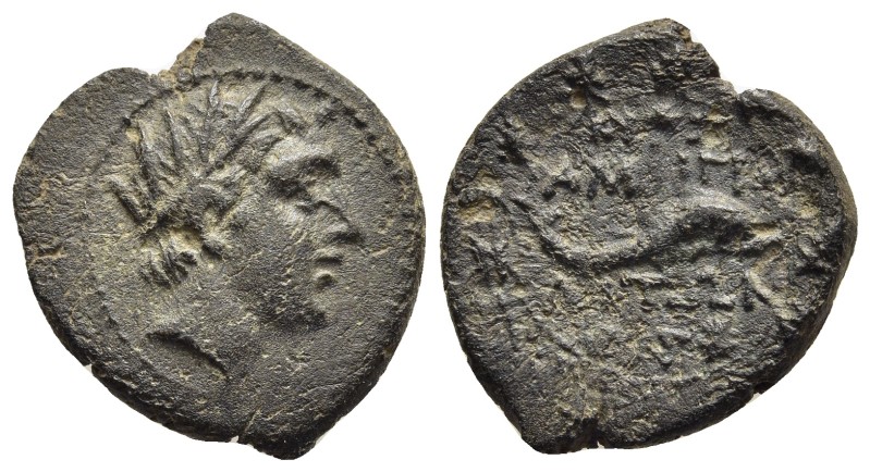 MACEDON. Amphipolis. Ae (Circa 187-31 BC).

Obv: Head of river god Strymon rig...