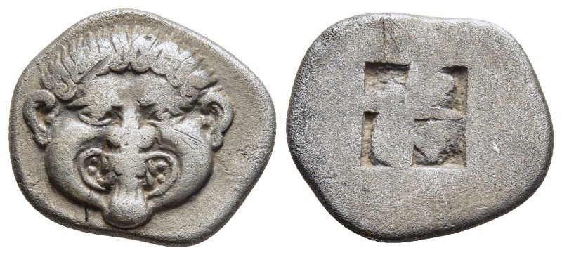 MACEDON. Neapolis. Hemistater - Drachm (Circa 500-480 BC).

Obv: Facing gorgon...