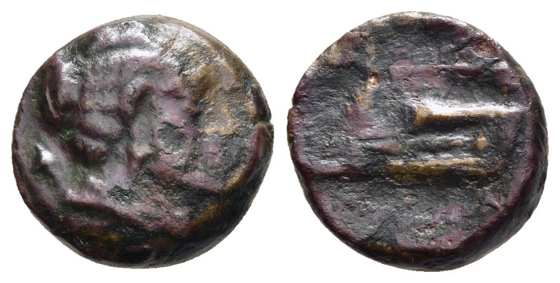 THESSALY. Iolkos. Ae Chalkous (mid 4th century BC).

Obv: Head of Artemis Iolk...