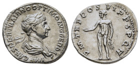 TRAJAN (98-117). Denarius. Rome.

Obv: IMP CAES NER TRAIANO OPTIMO AVG GER DAC.
Laureate and draped bust right.
Rev: P M TR P COS VI P P S P Q R.
Bonu...