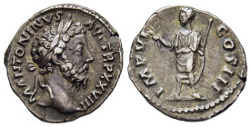 MARCUS AURELIUS (161-180). Denarius. Rome.

Obv: M ANTONINVS AVG TR P XXVIII. 
Laureate head of Marcus Aurelius to right. 
Rev: IMP VI COS III. 
Aurel...