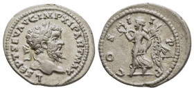 SEPTIMIUS SEVERUS (193-211). Denarius. Laodicea ad Mare.

Obv: L SEPT SEV AVG IMP XI PART MAX.
Laureate head right.
Rev: COS II P P.
Victory advancing...