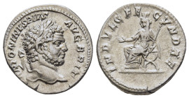 CARACALLA (198-217). Denarius. Rome.

Obv: ANTONINVS PIVS AVG BRIT.
Laureate head right.
Rev: INDVLG FECVNDAE.
Indulgentia seated left on curule chair...