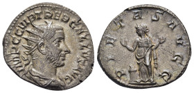 TREBONIANUS GALLUS (252-253). Antoninianus. Mediolanum.

Obv: IMP C C VIB TREB GALLVS AVG.
Radiate, draped and cuirassed bust right.
Rev: PIETAS AVGG....