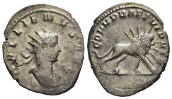 GALLIENUS (253-268). Antoninianus. "Legionary series", honoring the Praetorian Cohorts. Mediolanum.

Obv: GALLIENVS AVG.
Radiate and cuirassed bust ri...