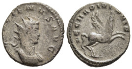 GALLIENUS (253-268). Antoninianus. "Legionary series", honoring Legio II Adiutrix. Mediolanum.

Obv: GALLIENVS AVG.
Radiate and cuirassed bust right.
...