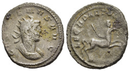GALLIENUS (253-268). Antoninianus. "Legionary series", honoring Legio II Parthica. Mediolanum.

Obv: GALLIENVS AVG.
Radiate and cuirassed bust right.
...