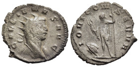 GALLIENUS (253-268). Antoninianus. Mediolanum.

Obv: GALLIENVS AVG.
Radiate and cuirassed bust right, with slight drapery over the shoulders.
Rev: IOV...