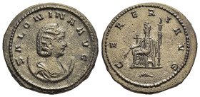 SALONINA (Augusta, 254-268). Antoninianus. Antioch.

Obv: SALONINA AVG. 
Diademed and draped bust of Salonina set to right on crescent. 
Rev: CERERI A...