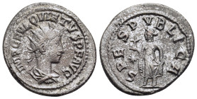 QUIETUS (Usurper, 260-261). Antoninianus. Samosata.

Obv: IMP C FVL QVIETVS P F AVG.
Radiate, draped and cuirassed bust right.
Rev: SPES PVBLICA.
Spes...