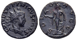 TETRICUS II (Caesar, 273-274). Antoninianus. Colonia Agrippinensis.

Obv: C PIV ESV TETRICVS CAES.
Radiate and draped bust right.
Rev: SPES AVGG.
Spes...
