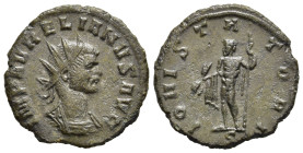 AURELIAN (270-275). Antoninianus. Serdica.

Obv: IMP AVRELIANVS AVG.
Radiate and cuirassed bust right.
Rev: IOVI STATORI // S.
Jupiter standing left, ...
