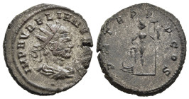 AURELIAN (270-275). Antoninianus. Cyzicus.

Obv: IMP AVRELIANVS AVG / •.
Radiate, draped and cuirassed bust right; seen from behind.
Rev: P M TR P P P...