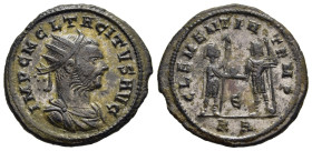 TACITUS (275-276). Antoninianus. Cyzicus.

Obv: IMP C M CL TACITVS AVG.
Radiate, draped and cuirassed bust right.
Rev: CLEMENTIA TEMP / E // KA.
Fides...