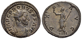PROBUS (276-282). Antoninianus. Lugdunum.

Obv: IMP C PROBVS P F AVG.
Radiate and cuirassed bust right.
Rev: PAX AVG // IIII.
Pax standing left with b...
