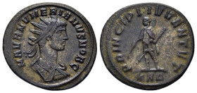 NUMERIAN (Caesar, 282-283). Antoninianus. Rome.

Obv: M AVR NVMERIANVS NOB C.
Radiate, draped and cuirassed bust right.
Rev: PRINCIPI IVVENTVT // KAΔ....