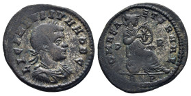 LICINIUS II (Caesar, 317-324). Follis. Rome.

Obv: LICINIVS IVN NOB C.
Laureate, draped and cuirassed bust right.
Rev: ROMAE AETERNAE / P - R // R P.
...